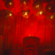 Animated colored LEDs illuminate smoke coming from a volcano-shaped tiki mug