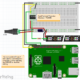 Circuit diagram showing NeoPixel control from Raspberry Pi