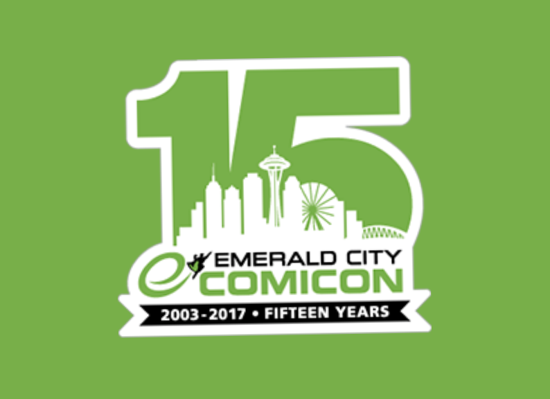 Emerald City Comicon 15th Anniversary logo