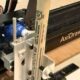 Blue servo on the pen lift mechanism of an AxiDraw SE/A3 pen plotter